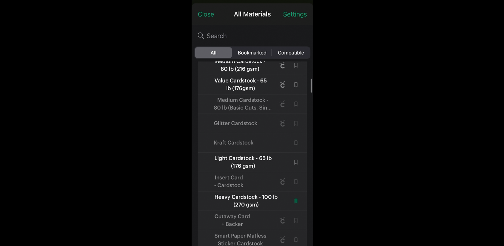 CRICUT Cutting Tip | App Settings