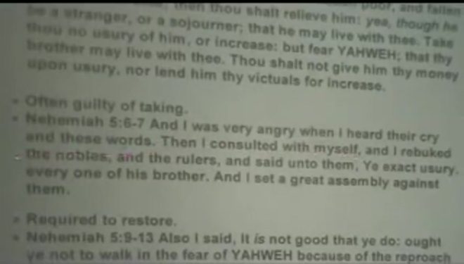 Usury death to America - October 4 2008