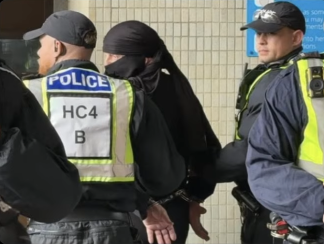 HE IDENTIFIES AS A MUSLIM WOMAN -THEY SAID ONLY BURQAS AND MEDICAL MASKS ALLOWED AT UK PROTESTS