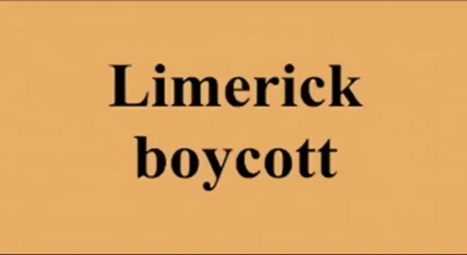 THE LIMERICK BOYCOTT - DR ANDREW JOYCE