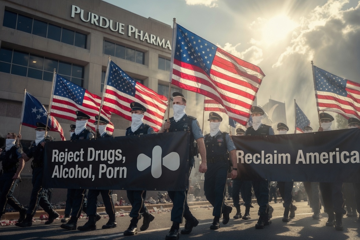 Patriot Front united against Purdue Pharmaceuticals