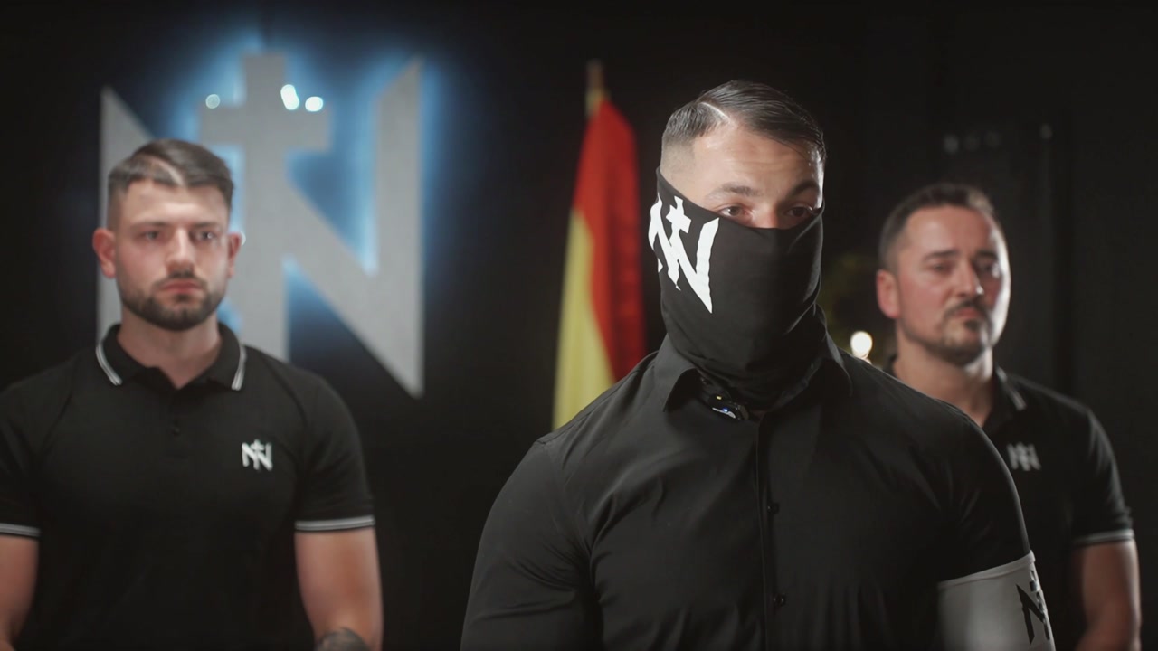 The leader of the Spanish Nationalist Organization NN launch of HIs new Political Party.